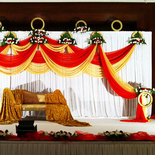 Flower and Light combination stage decoration by KoshaUAE